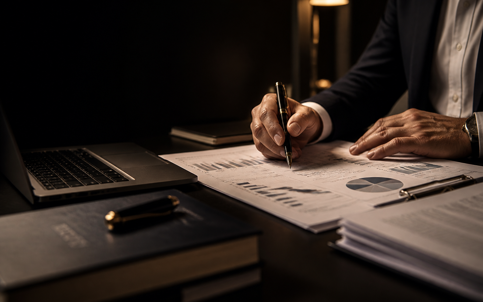 Documentos financieros y legales revisados con criterio estrategico